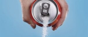 Sugar pouring from a can